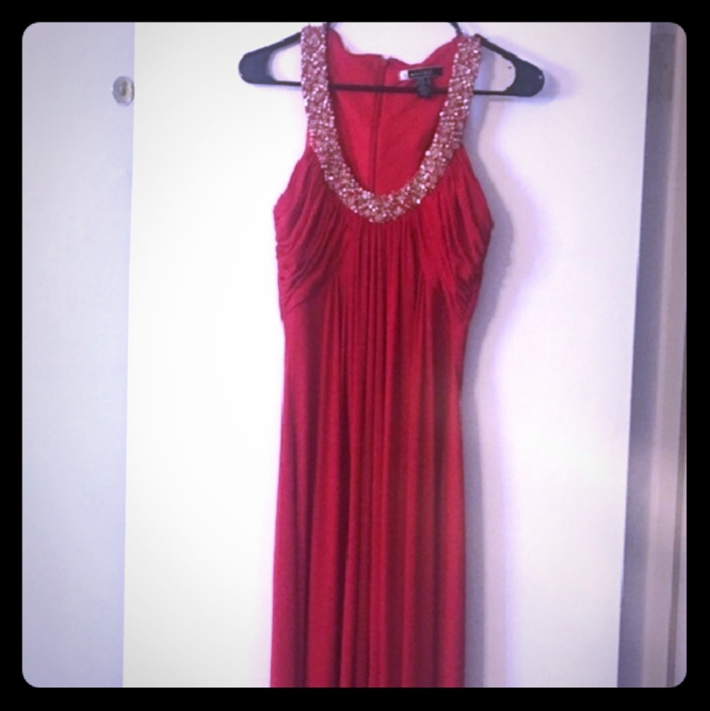 Beaded maxi formal dress